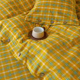Housse de couette 220x240 Cotton Stripes Duvet Cover Button Girl's Room Skin Breathable Bedding funda nórdica Comforter Sets