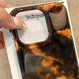Vortex Pattern Amber Black Brown Blend Silicone Phone Case For iPhone 16 11 12 13 14 15 Pro Max X XS XR 7 8 Plus SE Soft Cover
