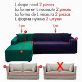 Water-resistant Thicken Sofa Cover 1/2/3/4 Seaters Leaf Jacquard Solid L Shaped Slipcover Elastic Full Wrap Corner Couch Cover