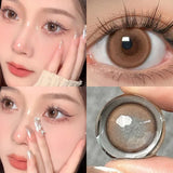 1Pair Natural Color Contact Lenses Large Diameter Pupils Black Eyes Brown Gray Soft Circular Lenses Makeup Fast Shipping