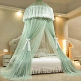 1PC Mosquito Net Top Hook Encrypted Mesh Lace Patchwork Hanging Net Canopy Quick Installation Anti-mosquito Bed Cover Curtain