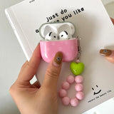 Fresh Green Grid Flower Bracelet Protection Cover for AirPods Pro or 2 Earphone Case for AirPods 1 2 3 4 Accessory Headset Shell