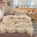 100% Cotton Bedding Set Cartoon Cute Animals Duvet Cover Set Bed Linen Flat Sheets Set 2 Pillowcases Single Double Queen Size