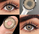 1Pair Color Contact Lenses for Eyes Fashion Blue Eye Lenses Natural Brown Lens Green Contacts Yearly Gray Beauty Pupils