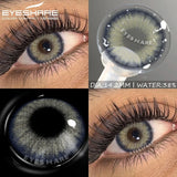 Myopia Lenses 1Pair Colored Contact Lenses with Degree Natural Blue Eye Contacts Prescription Lens Gray Pupils Yearly