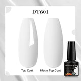 7ml Rubber Base Nail Gel Polish Nude Milky White DIY Nail Art Soak Off Gel Polish Semi Permanent Painting UV Vernis