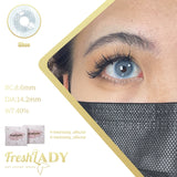 1 Pair Vibrant Gray Blue Green Color Contact Lenses Yearly Soft Contacts Beauty Lens for Dark Eyes Makeup