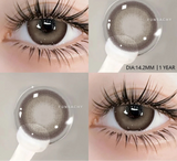 1 Pair Colored Myopia Contact Lenses for Eyes Fashion Lenses with Diopter Prescription Black Eye Lens Beauty Grey Pupil
