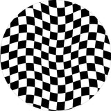 Ikeehome  Irregular Checkerboard Bedroom Rug Round Simple Design Solid Color IG Fashion Living Room Carpet Polyester Cute Decoration Home