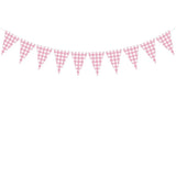 Cute Pink Checkered Party Supplies Napkin Food Grade Tableware Set DIY Thicken Disposable Tableware for 25 Guests