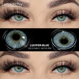 0~-6.00 Myopia Lenses 1 Pair Colored Contact Lenses with Degree Natural Eye Contact Prescription Lens Fashion Lenses
