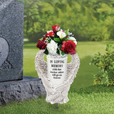 Tomb decoration in the cemetery, a waterproof garden statue with spiked angel wings as a gift to commemorate