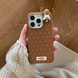 3D cute sleeping cat ins points shell for iphone 14pro 13 16 15 pro max 12 14 11 15promax 16pro autume winter leather phone case
