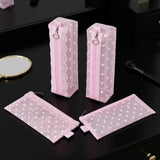 New Flower Edges Cosmetic Bag Lace Heart Transparent Makeup Storage Pouch Sweet Mesh Toiletry Bag Storage for Travel