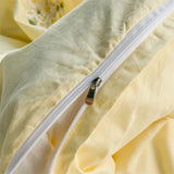 Korean Princess Style Double Layer Lace Flower Embroidery 100% Cotton Bedding Set Plaid Style Duvet Covers Bed Sheet Pillowcases