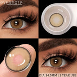 New Natural Color Contact Lenses 2pcs Colorful Makeup Eyes Contact Lens Blue Beauty Pupils Yearly Cosmetic Gray Lenses