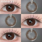 1 Pair Yearly New Korean Natural Lenses Color Contact Lenses for Eyes Color Black Brown Beautiful Pupil Fast Shipping
