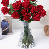 Nordic Transparent Plastic Vase Flower Arrangement Container Creative Hydroponic Plant Flower Vases Home Living Room Desk Decor