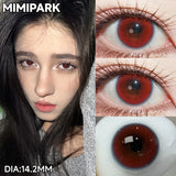 Big Diameter Multi-Tone Colored Contacts 2pcs Glossy High Moisture Half Yearly Lenses for Summer Daily Wear