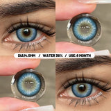 New 1Pair Blue Eyes Contact Colored Contact Lenses Gray Brown Colorful Beautiful Pupils Green Eyes Contact 6 Months Use
