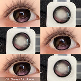 2pcs/Pair Eye Color Lenses Purple Contact Lenses Natural Brown Pupils Lenses Big Diameter Blue Pink BlackLens for Party