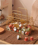 Handheld Coffee Capsule Storage Basket Candy Snack Storage Frame capsule organizer Fruit Basket Living Room Desktop Decoration