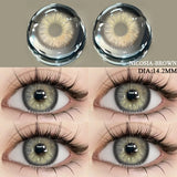 1 Pair Colored Contact Lenses for Eyes Natural Look Brown Eye Lenses Gray Contact Blue Lenses Eye Cosmetics Yearly Use
