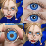 Contact Lenses 1 Pair Green Lenses Red Lens Cosplay Colored Lenses Anime Blue Lens Halloween Colorful Makeup Eye Cosmetic