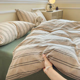 100% Cotton Comforter Cover Stripe Style Duvets Cover Skin-friendly Quilts Cover Home Bedding housse de couette (No Pillowcase)