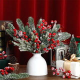 Christmas Decoration Artificial Pine Needle Branches Berry Bouquet Xmas Tree Garland Decor for Home Decor 2026 Navidad Accessory