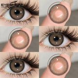 Brown Colored Contact Lenses Gray Beauty Makeup Lenses Fashion Blue Lens Brown Eyes Contacts Yearly Green Eye Lens