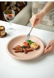Sesame Dot Round Plate Nordic Style Ceramic Deep Dish High-end Household Serving Plates Fashion Versatile Beef Pasta Kitchenware