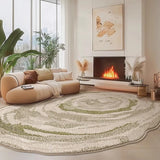 Retro Style Living Room Carpet Special-shaped Large Area Bedroom Plush Rugs Irregular Light Luxury Coffee Table Floor Mats Tapis