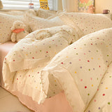 Bonenjoy Duvet Cover Lace Style Quilt Cover Soft Bedding Blanket Cover Printed Comforter Cover funda nordica (No Pillowcase)