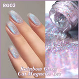 Auroras Cat Magnetic Gel Nail Polish Reflective Sparkling Glitter Semi Permanent Nail Art Soak Off LED UV Gel Varnis