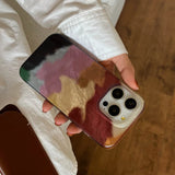 Korean Artistic Colorful Dizzying Case for iPhone 16 15 14 13 12 Pro Max Stylish Shell Pattern Soft Shockproof Back Cases Coque