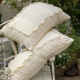 Adult U-Shaped Pillow with Embroidered Lace Neck Support for Side Sleeping Home Use Or Student Dormitory Non-Porous Design