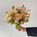 Chamomile Combination Artificial Flowers for Home Ornamental Flowerpot Decoration Wedding Arch Accessories Biomimetic Bouquet
