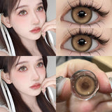 0~-6.00 Natural Korean Lenses 1Pair Colored Contact Lenses Brown Lenses Blue Eye Fashion Lenses