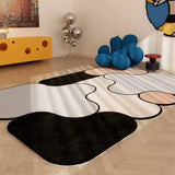 New Fabric Carpet Irregular Home Decoration Rugs Minimalist Color Block Bedroom Bedside Rug Comfortable Soft Living Room Carpets