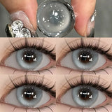 1Pair Color Contact Lenses with Myopia Green Lenses for Eye Gray Lenses Pink Contact Lenses Korean Lens Colorful Lens