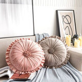 Lotus Leaf Lace Pillow Round Flower Office Back Cushion Creative Circle Home Bedhead Decoration Pillows Homestay Sofa Decor