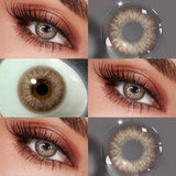 14.50mm Blue Colored Contact Lenses, Large Pupil Effect, Hydrating Soft Lens for Girls, Trendy Douyin Style Eye Makeup