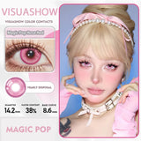 14.20 Blue Small Pupil Cosplay Colored Contact Lenses, 1 Pair Yearly Wear Eye Lenses for Halloween Themed Cosplay & Fancy Dress