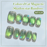 10ml Green Shadowstar Bamboo Cat Magnetic Gel Nail Polish Fruit Series  Soak Off UV LED Nail Art Salon DIY Manicure