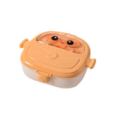 Cartoon Kids Lunch Box,Outdoor Picnic Bento Box,Portable Compartment Snack Box with Tableware, Microwaveable Food Container