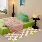 Korean Runner Rug Striped Butterfly Print Bedroom Bedside Rug Simple Advanced Ins Soft Home Decoration Coffee Table Mat
