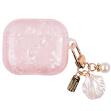 Dreamy Pearl Shell Soft Case For AirPods 4 3 2 1 Pro 2 2nd Cover Funda Wireless Headphone Coque Accessories Box With Keychain