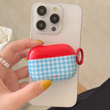 Retro Plaid For Apple AirPods1/2 3 4 Pro 2 2nd Generation Wireless Bluetooth Earphone Charging Box Case Girl Soft Silicone Cover