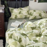 Cherry Cute Bedding Set Flat Sheet Pillowcases No Filler Ins Spring Kids Audlt Single Full Size Home Hotel Bed Linens